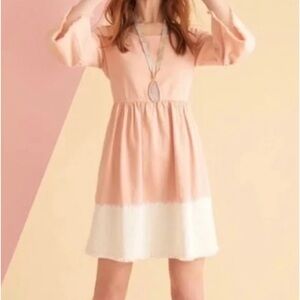 Anthropologie Lilibet Dress By Holding Horses Dip Dyed Pink Shift